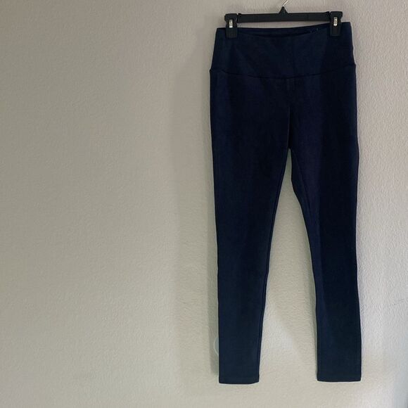 J Mclaughlin Blue Suede Tight Pants Small - Picture 4 of 5